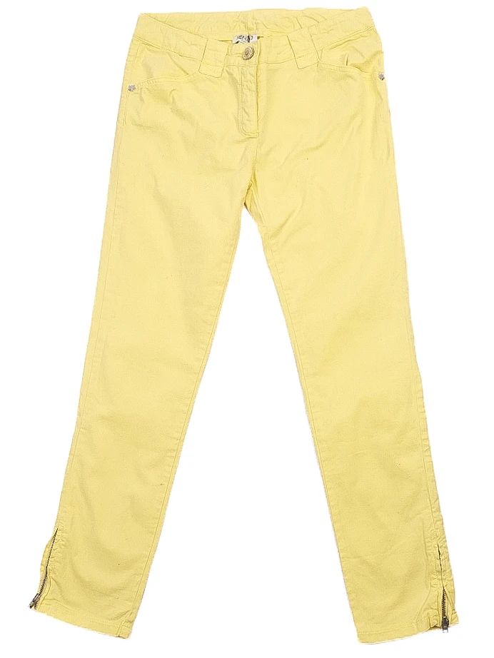 new kenzo kids yellow pants size 10 cotton with tiger logo
