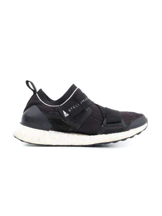 Stella McCartney Black Textile Sneakers Size 37.5 Excellent Condition