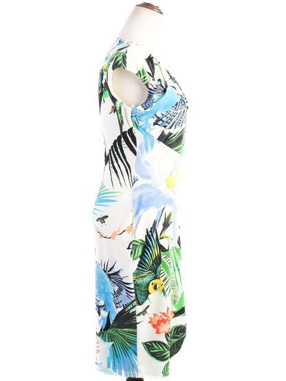 Excellent Roberto Cavalli Women's Tropical Print Dress in Nylon
