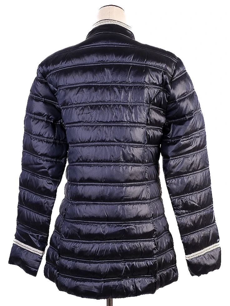 good beaumont blue quilted jacket size s women polyester