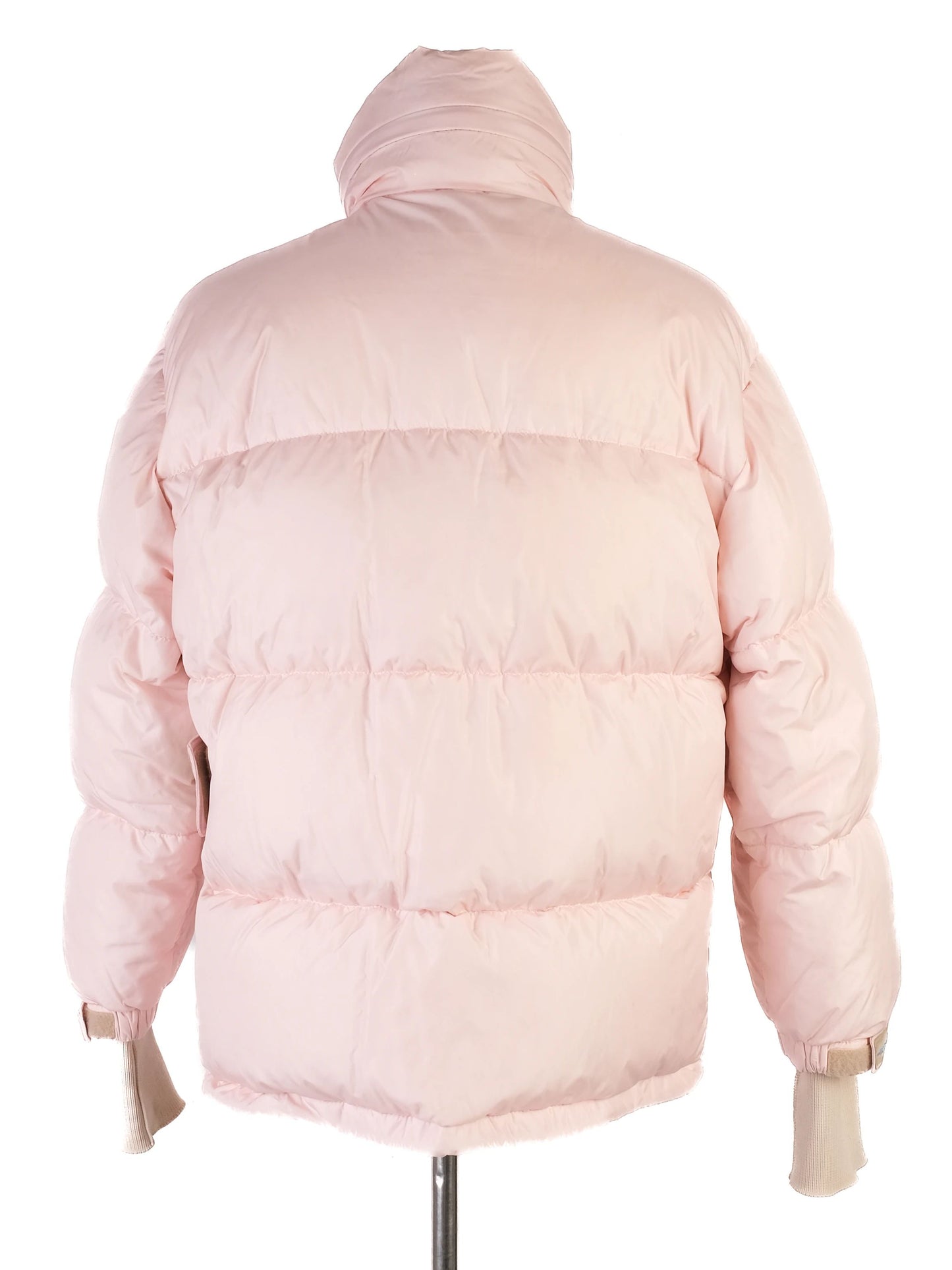 perfect prada pink nylon puffer jacket size xs for women