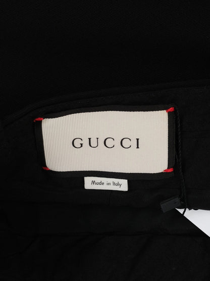 Excellent Gucci Black Wool Shorts for Women Made in Italy