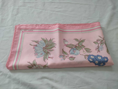 Hermes Carr 90 Quai Aux Fleurs Flowering Coastal Avenue Scarf Pink Silk