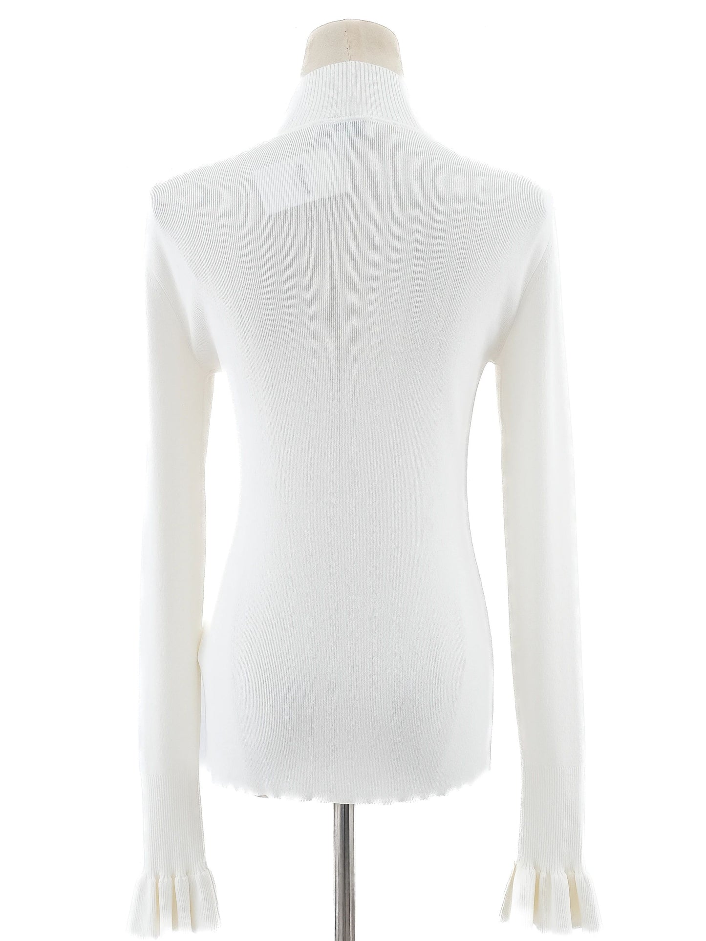 excellent cos white long sleeve sweater size s viscose high neck