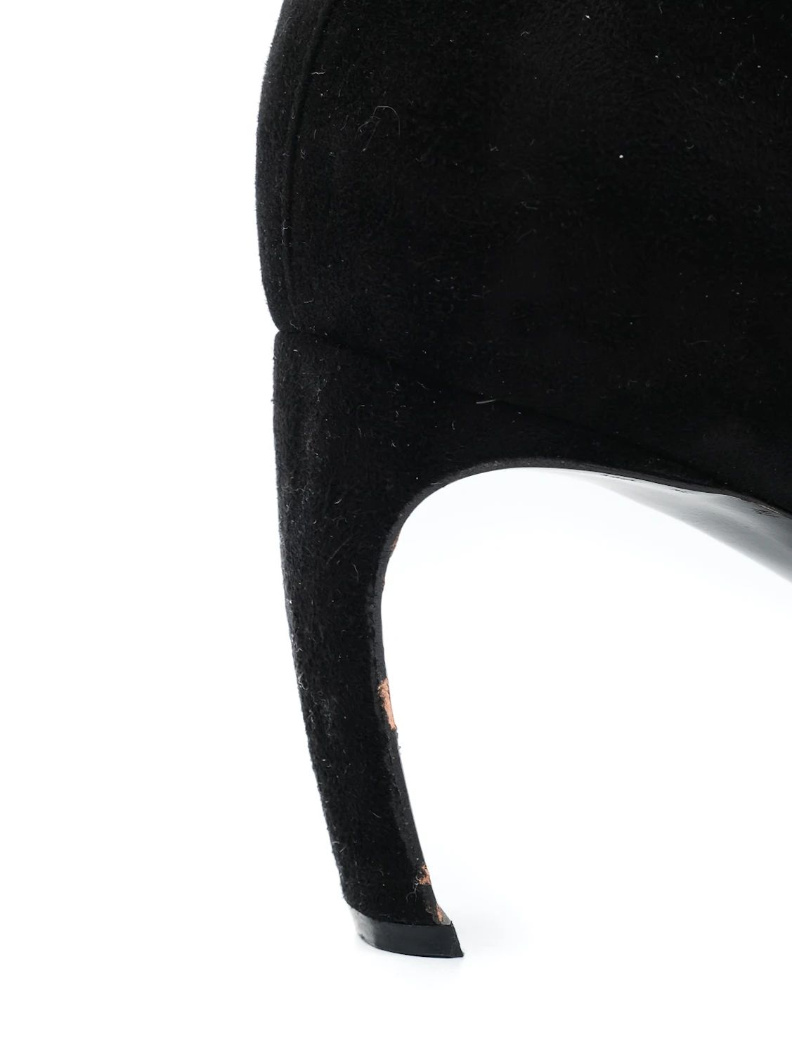 excellent nicholas kirkwood black suede knee-high boots size 39