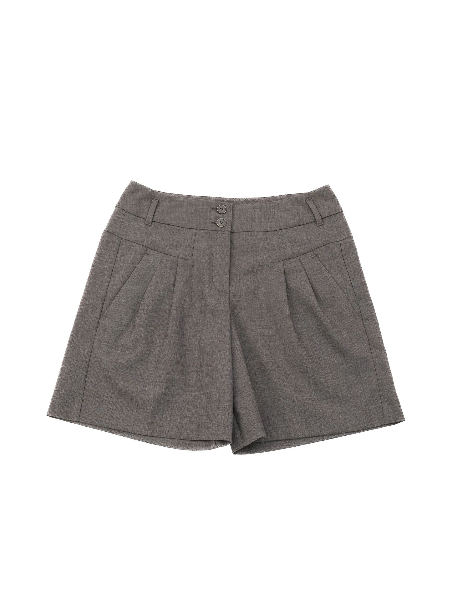 excellent weekend maxmara gray wool shorts size m