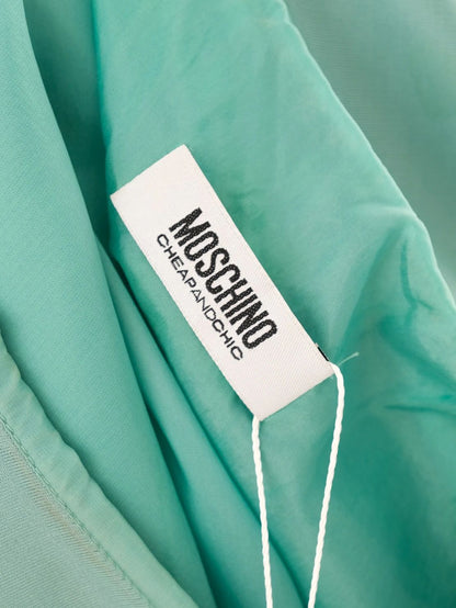Excellent Moschino Blue Viscose Sleeveless Dress Size L
