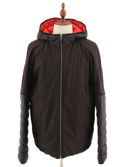 Excellent Hugo Boss Blue Hooded Jacket Size L Winter Outerwear