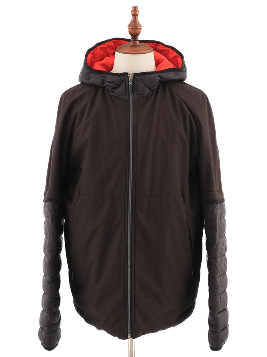 Excellent Hugo Boss Blue Hooded Jacket Size L Winter Outerwear