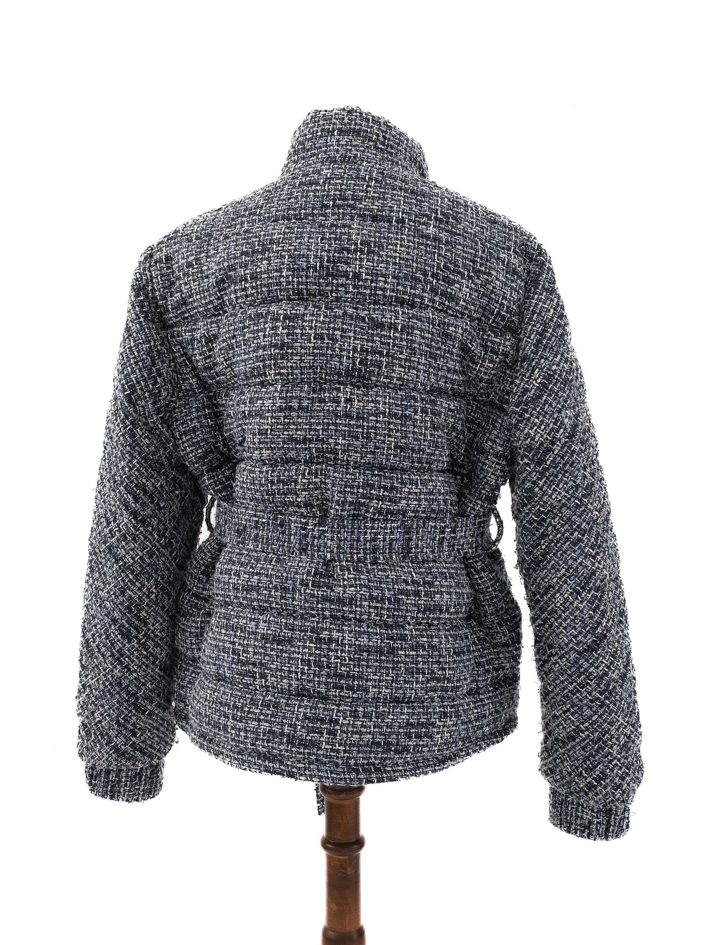 perfect maje tweed jacket navy and white size m women