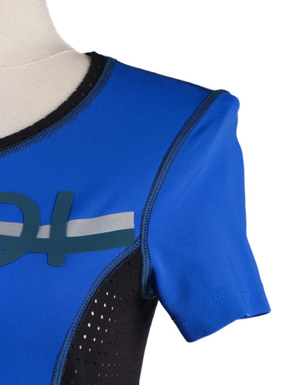 Excellent Fendi Blue Athletic Top Size S with FENDI ROMA Design