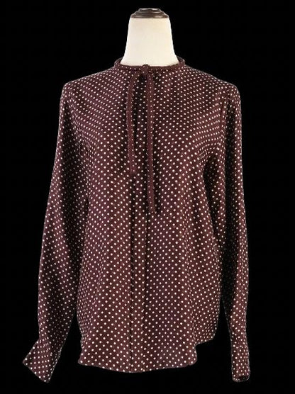 Excellent Chloe Purple Silk Blouse M with Tie Detail