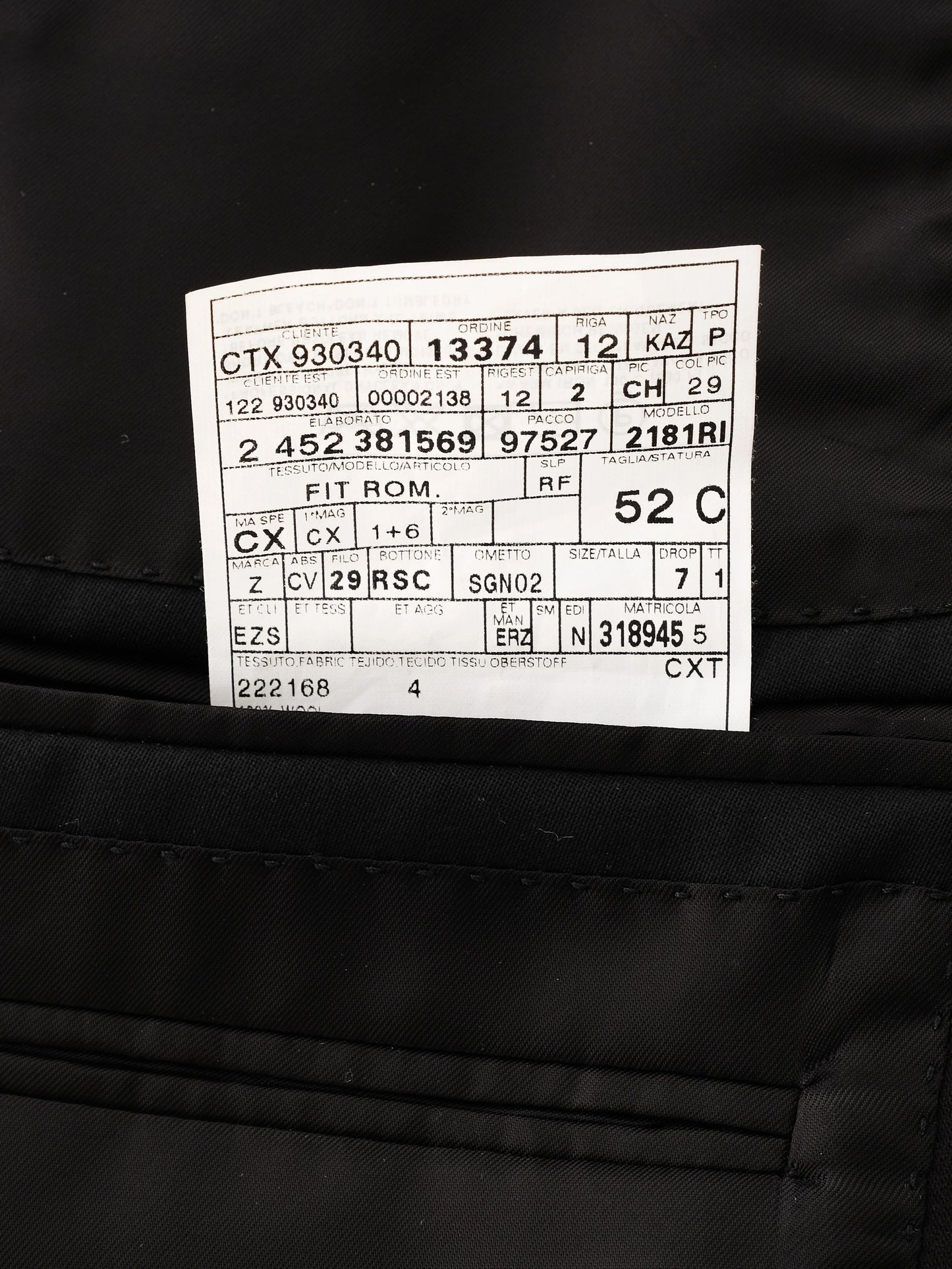 perfect ermenegildo zegna black wool suit size xl for men