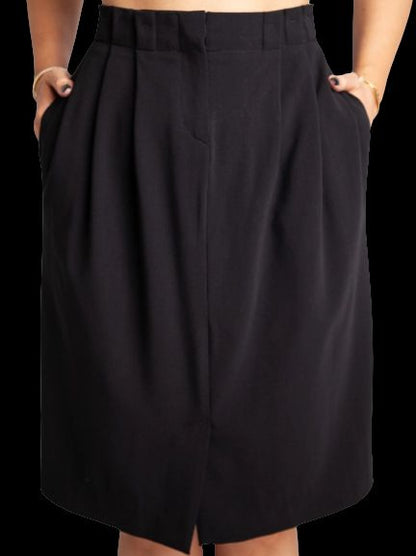 Good Armani Exchange Black Polyester Women's Skirt Size S with Pleats