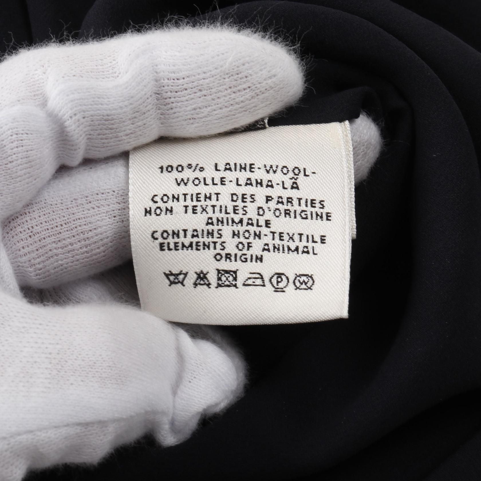 Hermes Dress Wool Black 38