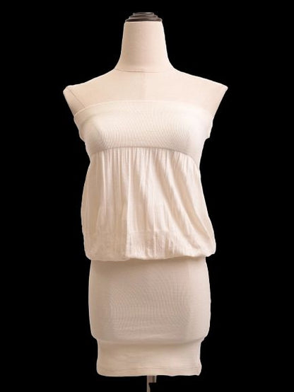 NEW Patrizia Pepe Strapless White Viscose Dress Size XXS