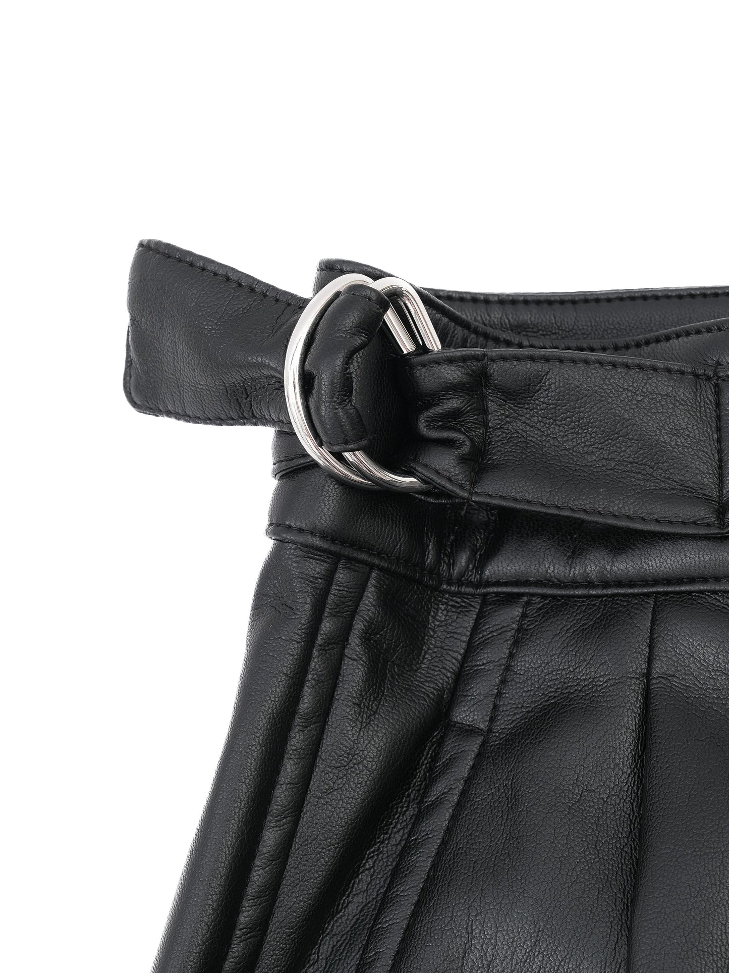 sportmax black pleated pants with side buckles size xxl excellent