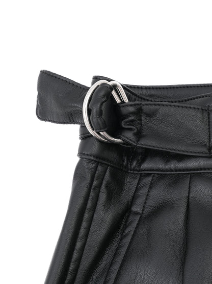 Sportmax Black Pleated Pants with Side Buckles Size XXL Excellent