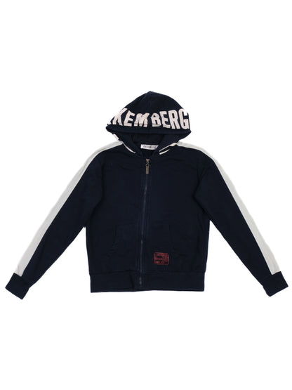 Excellent Bikkembergs Navy Blue Hoodie for Kids Size 10