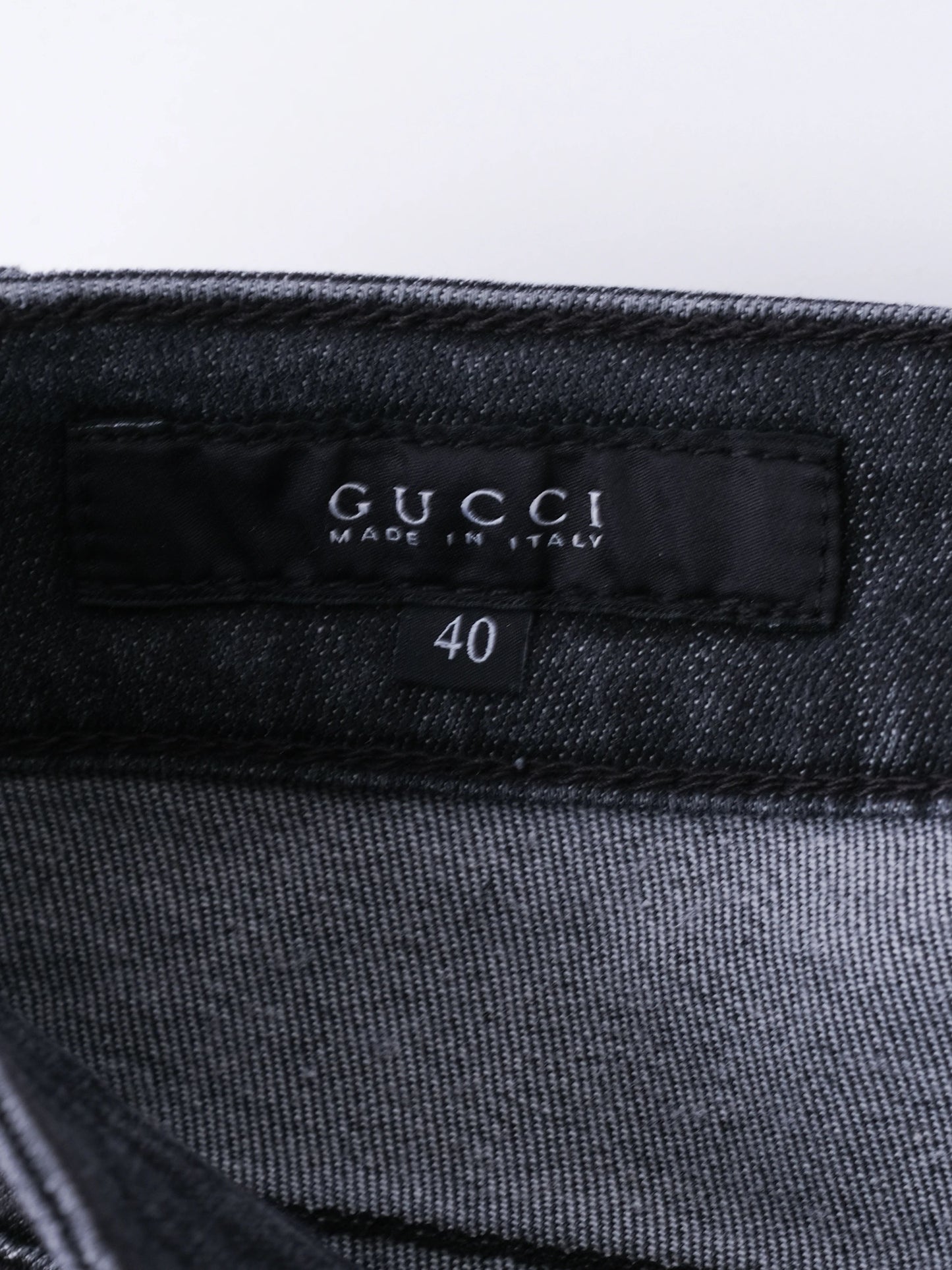 excellent gucci black slim fit jeans size m 40 made in italy