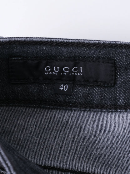 Excellent Gucci Black Slim Fit Jeans Size M 40 Made in Italy