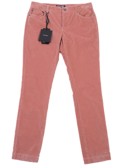 NEW Dolce Gabbana Pink Corduroy Pants Size L Women's