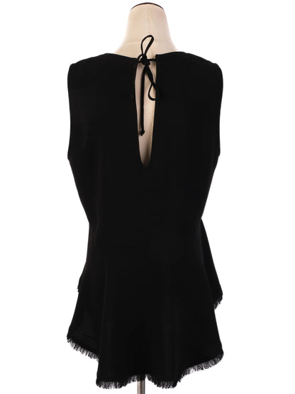 EXCELLENT Elizabeth and James Black Sleeveless Top Size L with Fringe