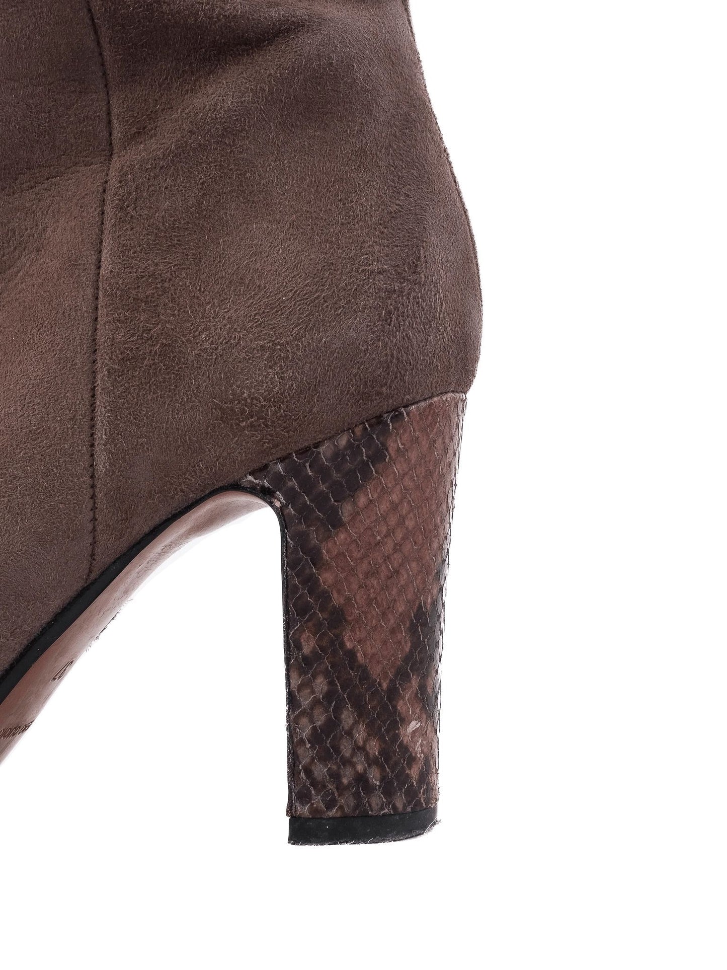 average marella orange genuine suede ankle boots size 37