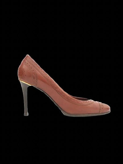 Excellent Burberry Orange Leather High-Heeled Shoes Size 35