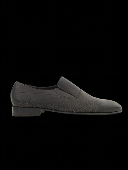 Excellent Black Leather Slip-On Dress Shoes Size 42 for Men
