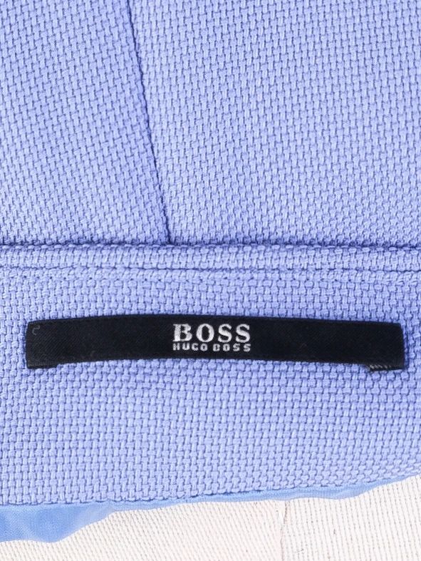 excellent hugo boss women's suit blue cashmere wool size s