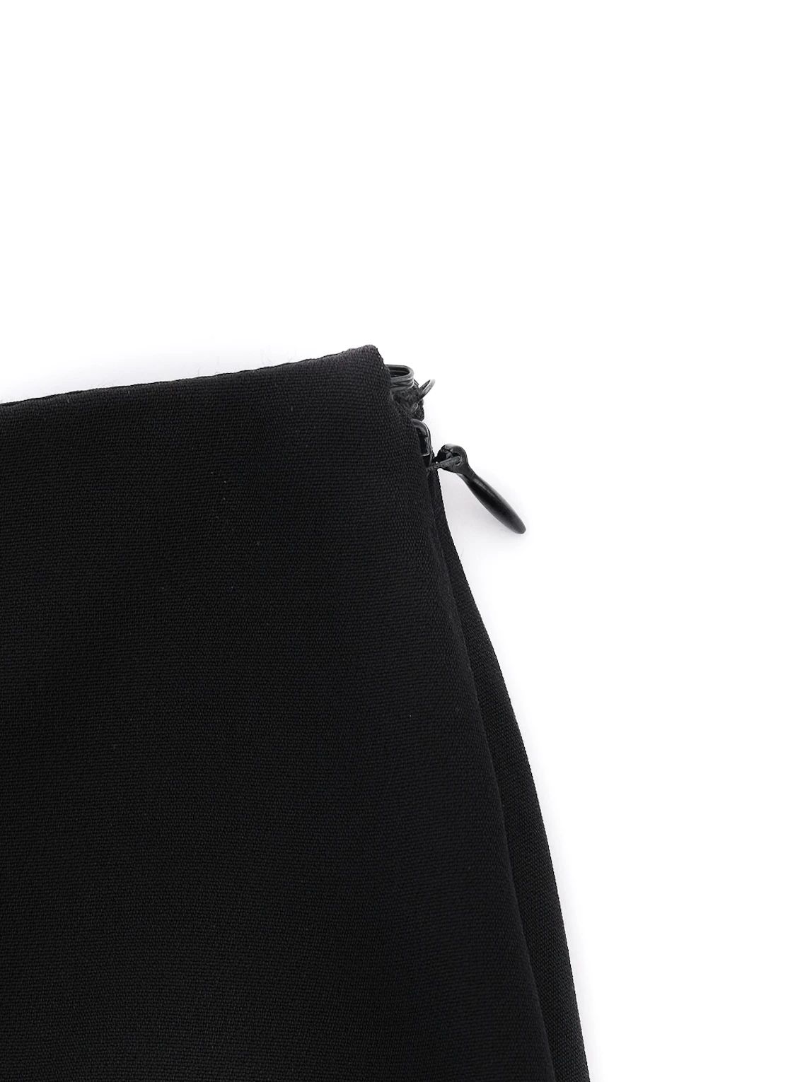 excellent prada black viscose skirt size m - women's luxury wear