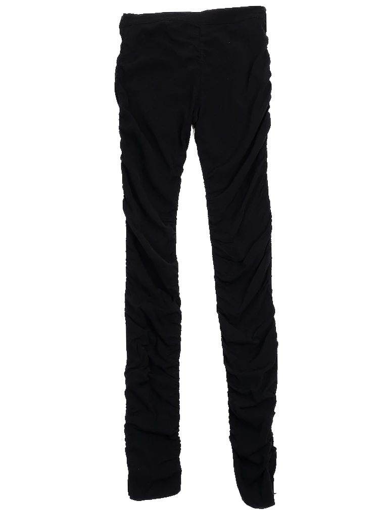 excellent pinko black ruched pants size xs polyester women's