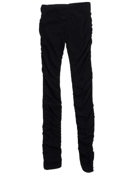 Excellent Pinko Black Ruched Pants Size XS Polyester Women's