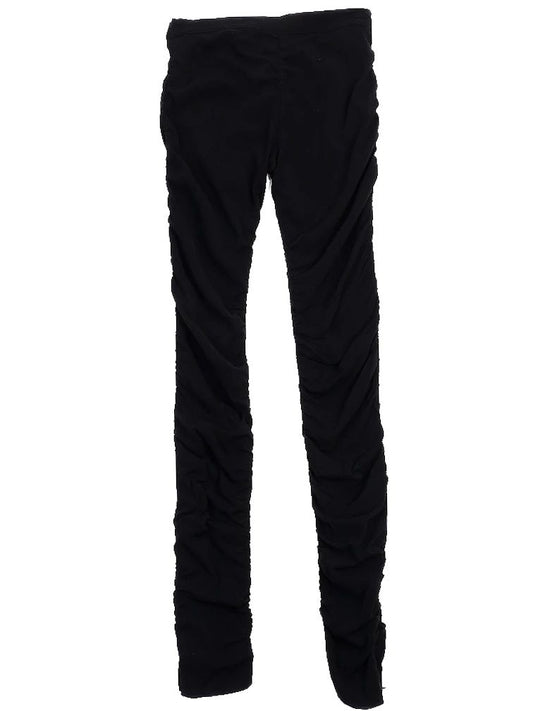 Excellent Pinko Black Ruched Pants Size XS Polyester Women's