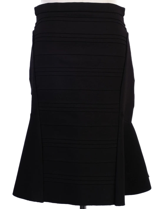 Excellent Maje Black Female Skirt Size M Pleated Flared Hem