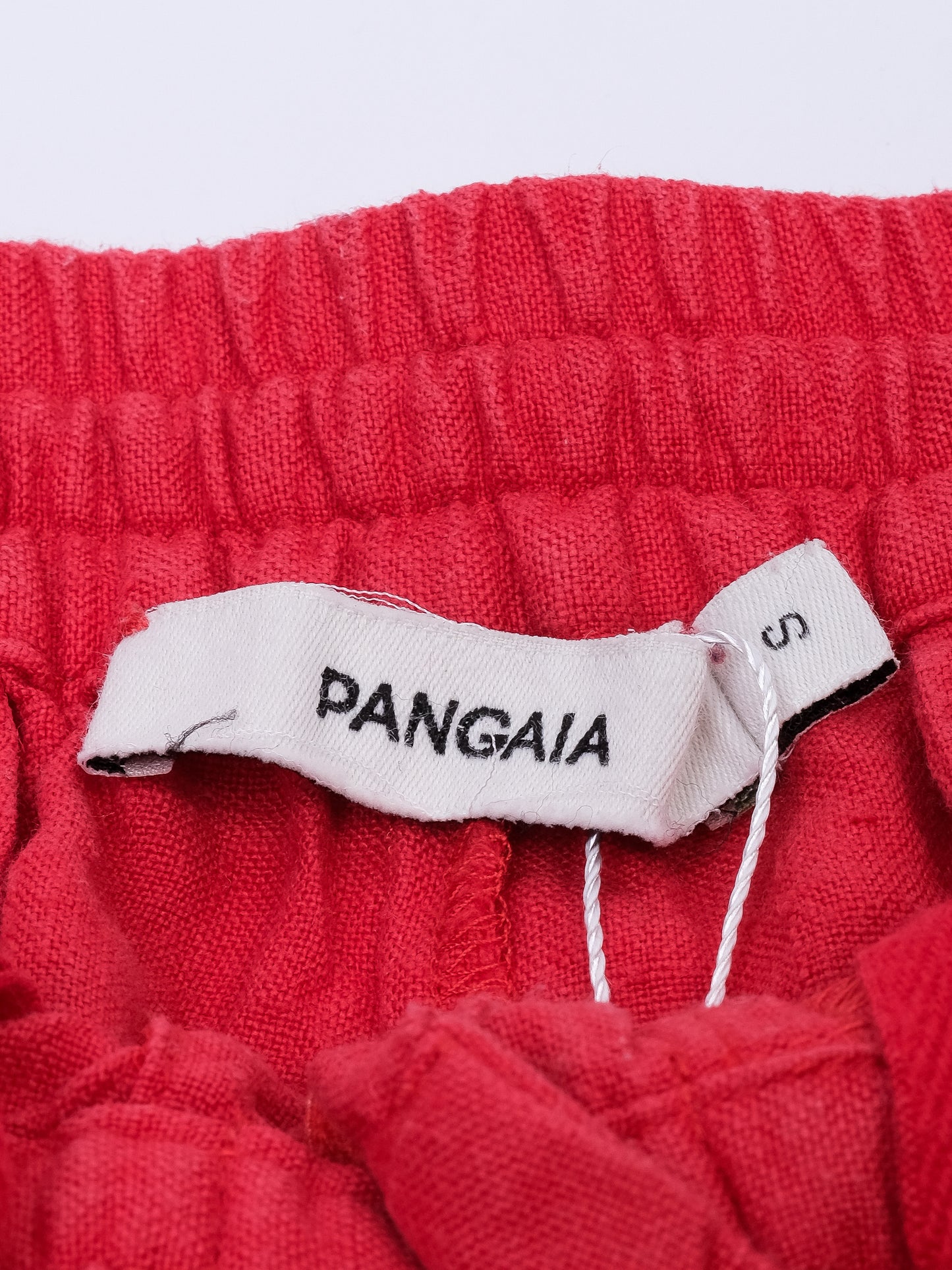 excellent pangaia red linen shorts women size xs