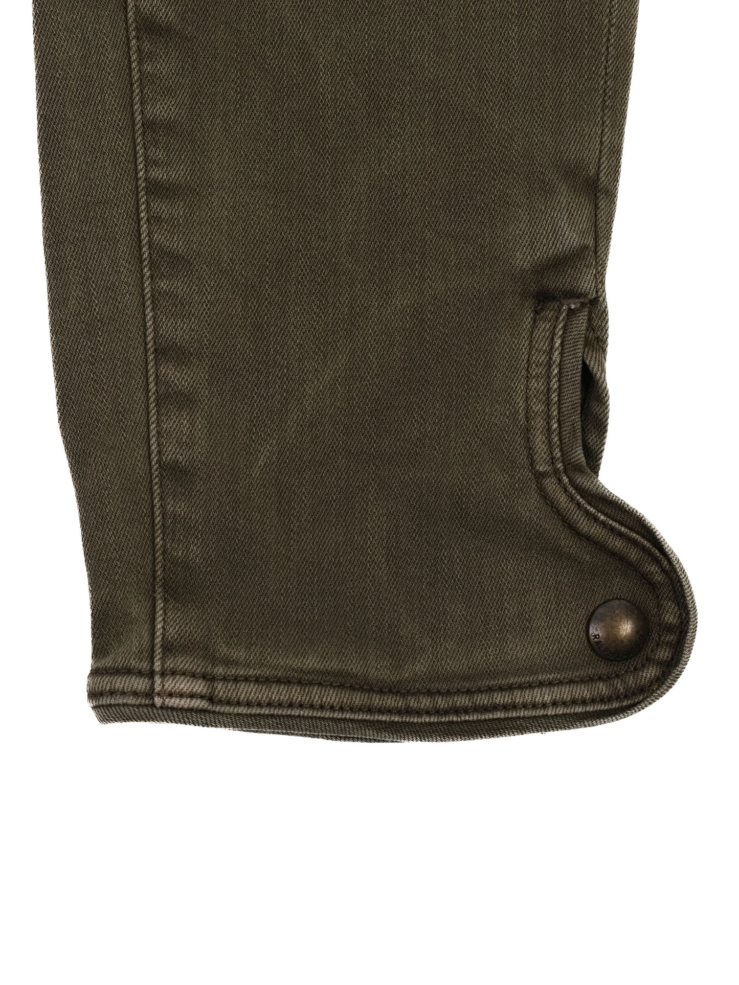 excellent polo ralph lauren olive green viscose pants size s