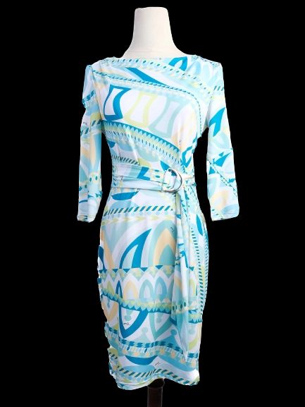 Excellent Emilio Pucci Multicolored Viscose Dress Size XS