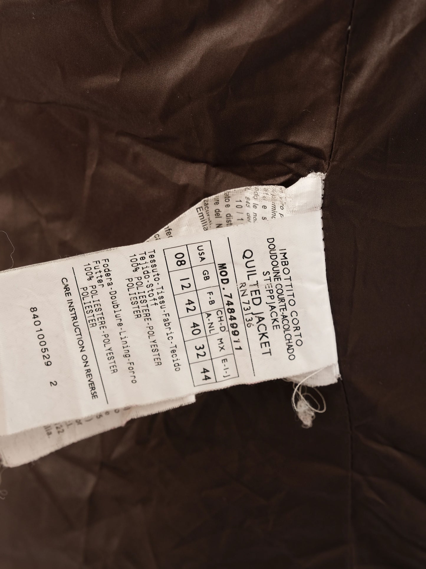 excellent maxco gray quilted jacket size l women's polyester
