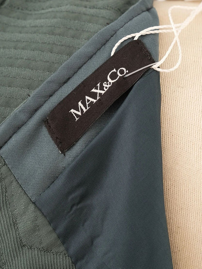 Excellent MaxCo Green Fit-and-Flare Dress Size S Polyester