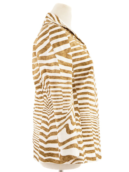 Perfect Gianfranco Ferr� Orange Striped Shirt Size M Women