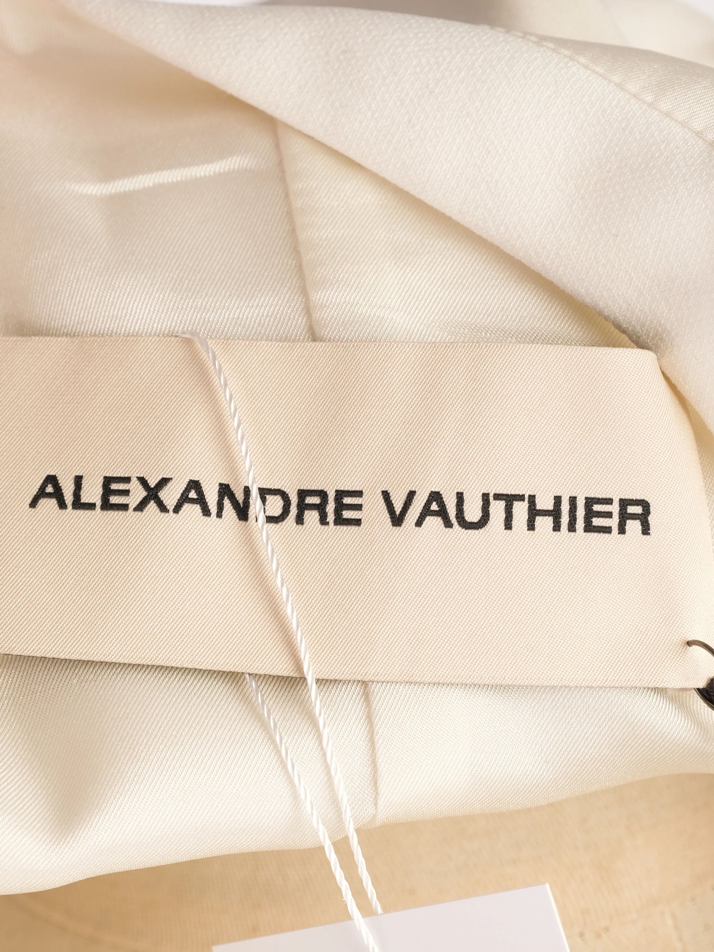 new alexandre vauthier white formal vest size s deep v-neck design