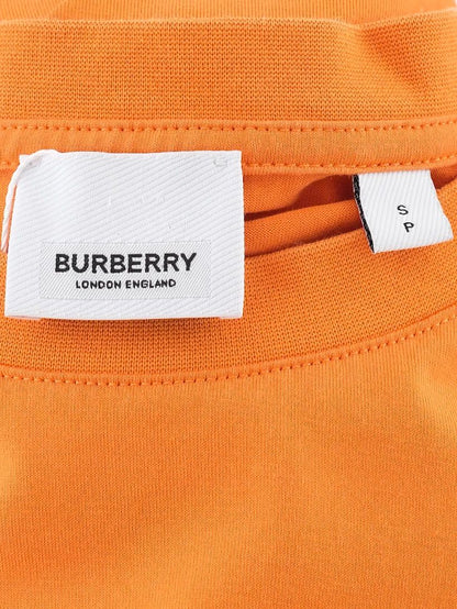 Excellent Burberry Orange T-Shirt Women Size S Cotton