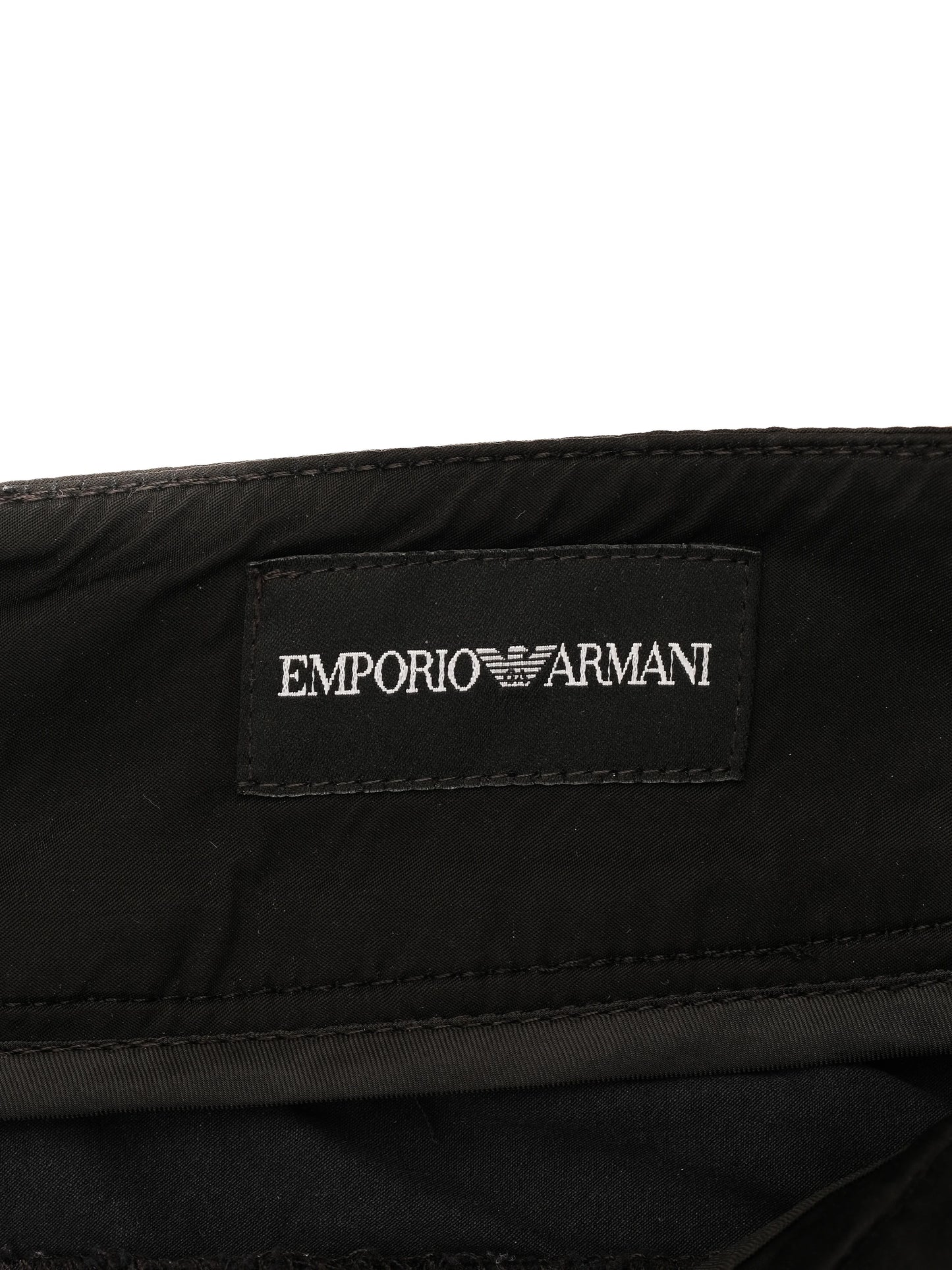 excellent emporio armani black viscose pants size l for women