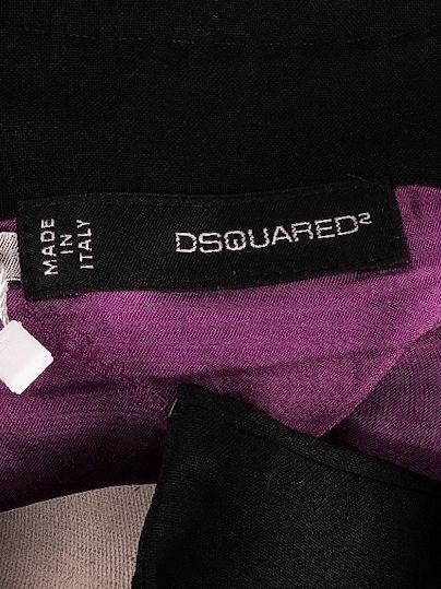perfect dsquared2 black wool sleeveless dress with belt xs