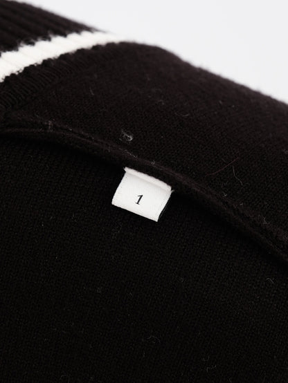 Excellent Sandro Black Cardigan with White Trim Size M
