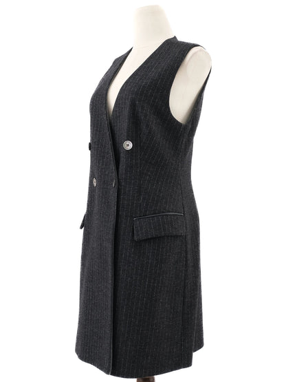 Excellent Beatrice B. Gray Wool Sleeveless Dress Size L