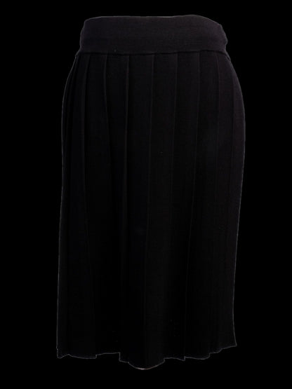 Pinko Black Pleated Skirt Size L Viscose Excellent Condition