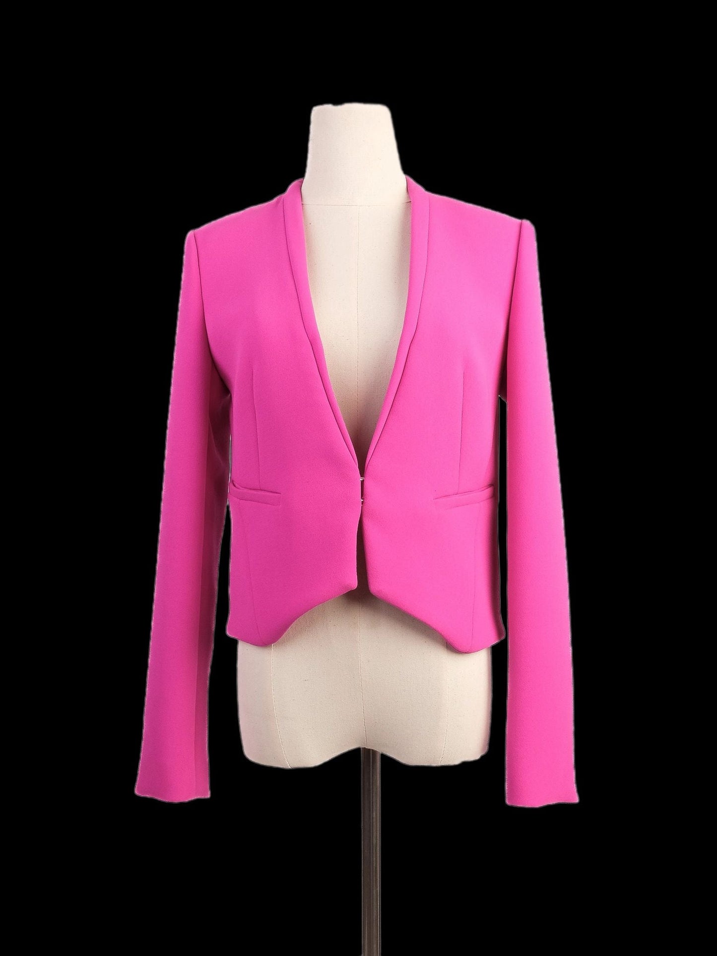excellent diane von furstenberg pink blazer size s polyester